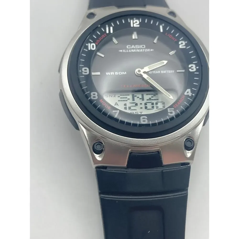 Casio Telememo Sports Analog Digital Combo Mens Watch 40mm - Adjustable -WR 50m